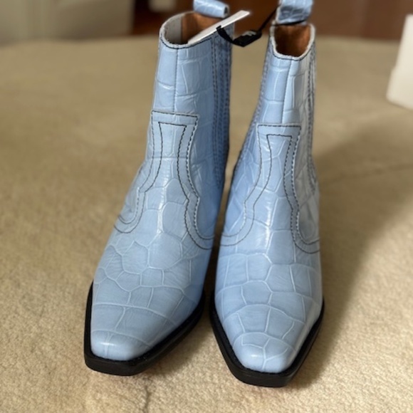 GANNI Callie Western Boots - Blue - Picture 13 of 16